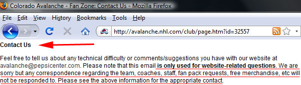 Excerpt from the Colorado Avalanche